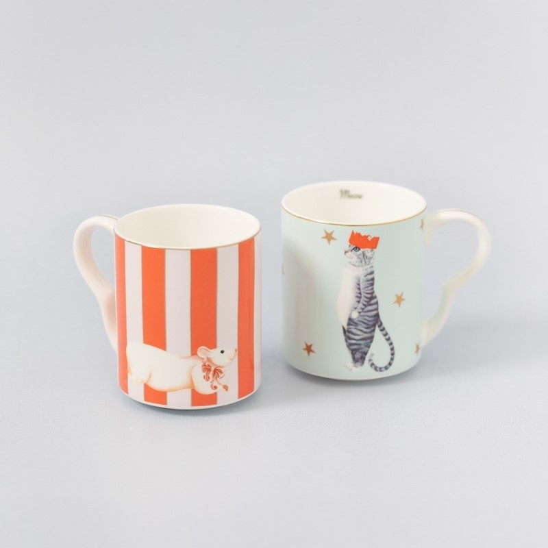 Noël - Coffret de 2 mugs 250ml Ours polaire & Chat