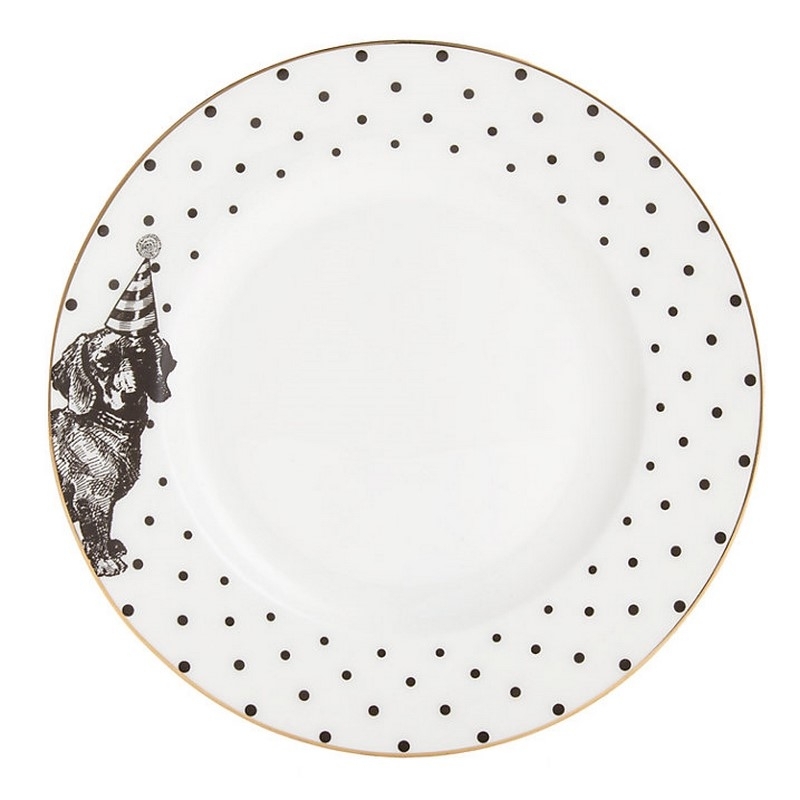 Mono Party - Assiette plate 16cm - Teckel