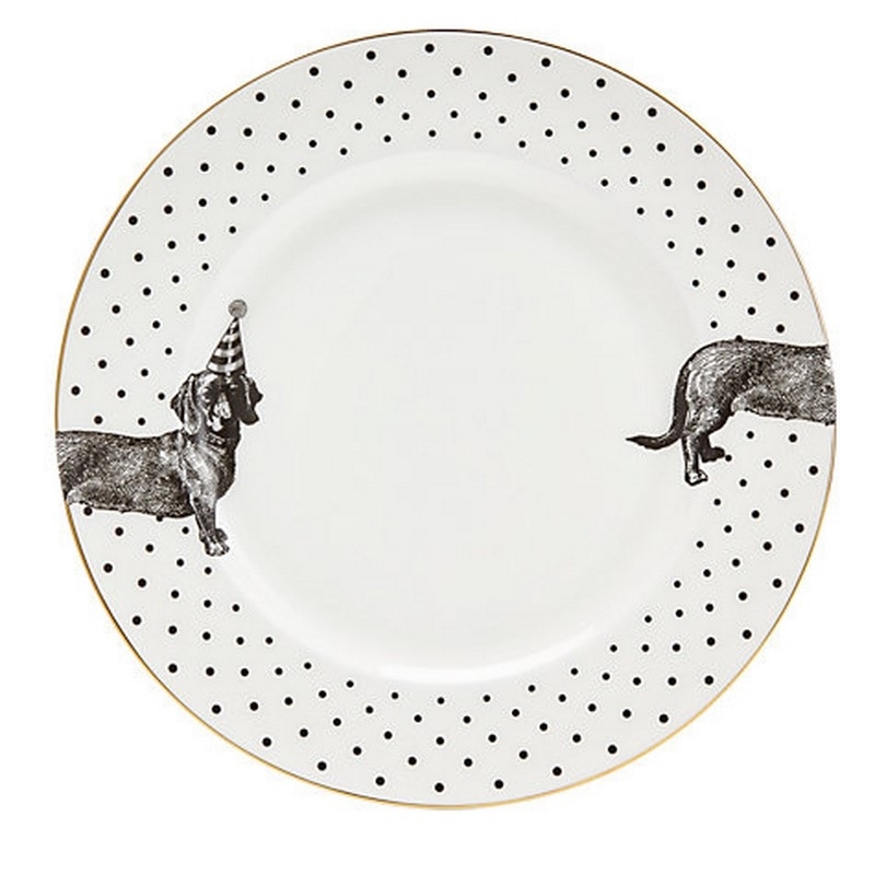 Mono Party - Assiette plate 26cm - Teckel