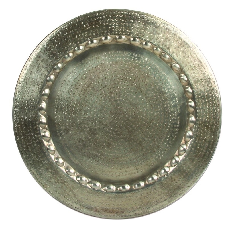 Assiette Marrakech Argenté - L 50x50x1cm