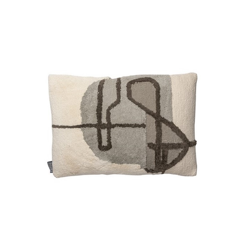 Coussin Madelia gris - 60x40cm