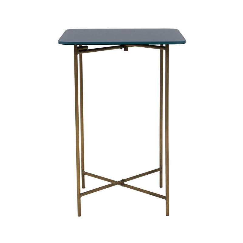 Table basse Deron - Bleu nuit - 35x35x50cm