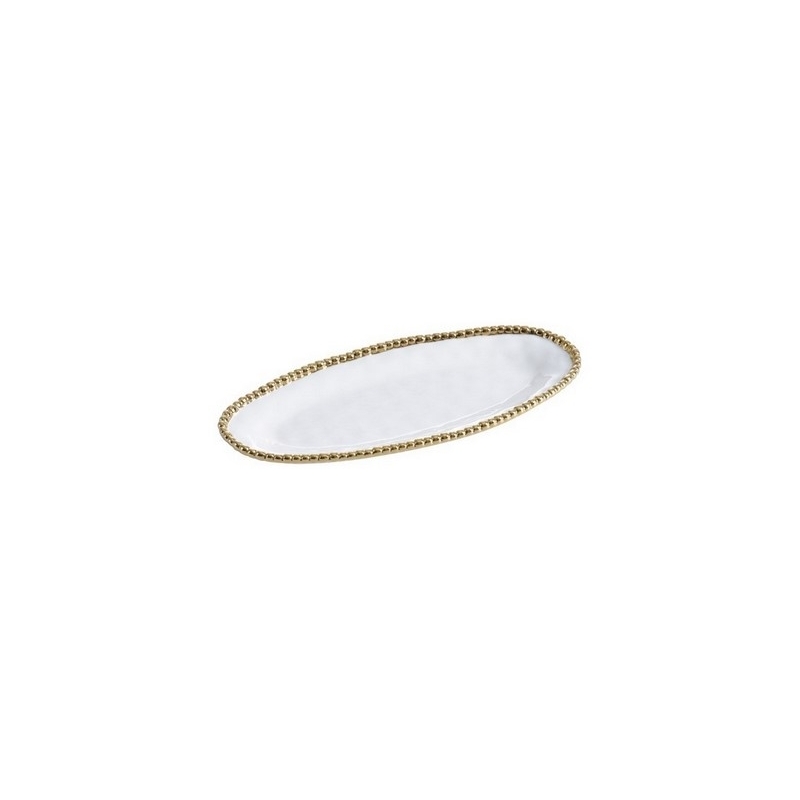 Petit plat de service ovale - 34,9x15,2x3,2cm - GOLDEN SALERNO