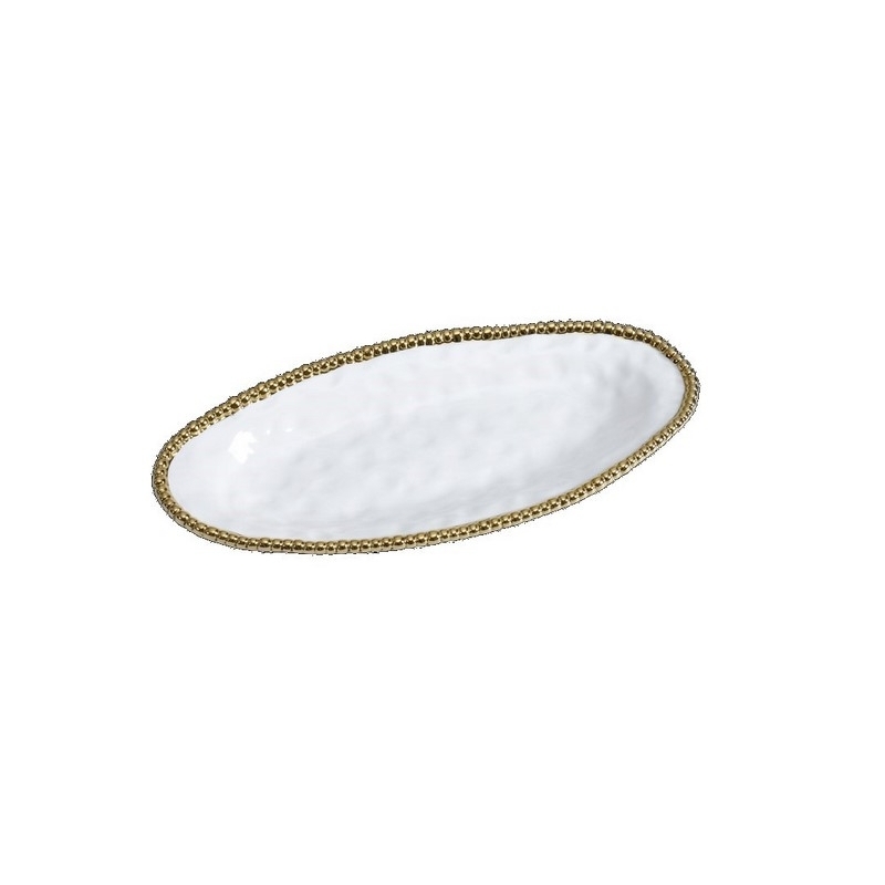 Plat de service ovale - 44,5x20,3x4,4cm - GOLDEN SALERNO