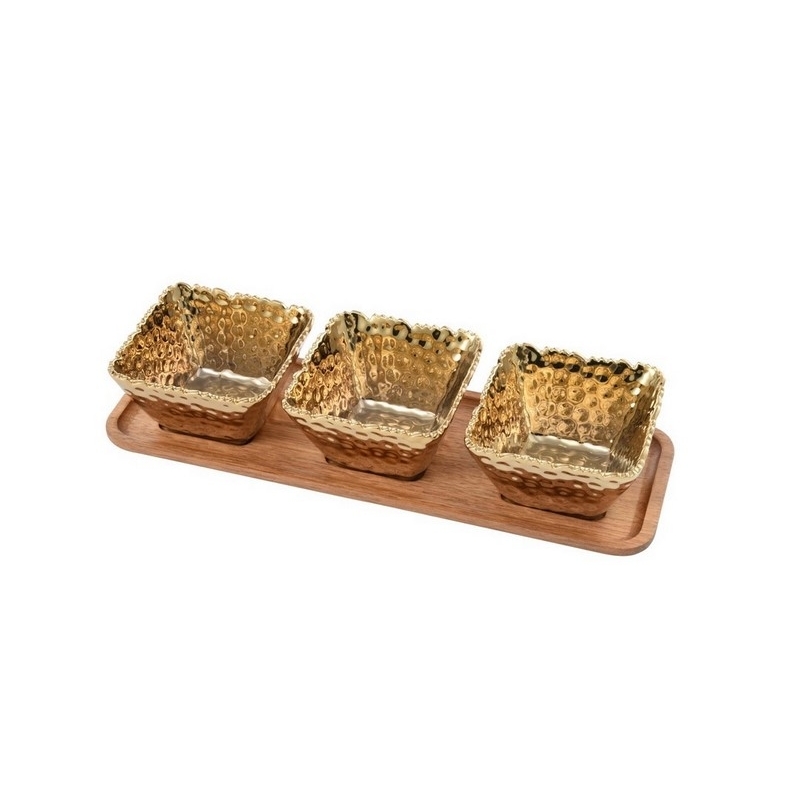 Set de réception - 4Pc - 34,3x10,8x7,6cm - GOLDEN MILLENNIUM