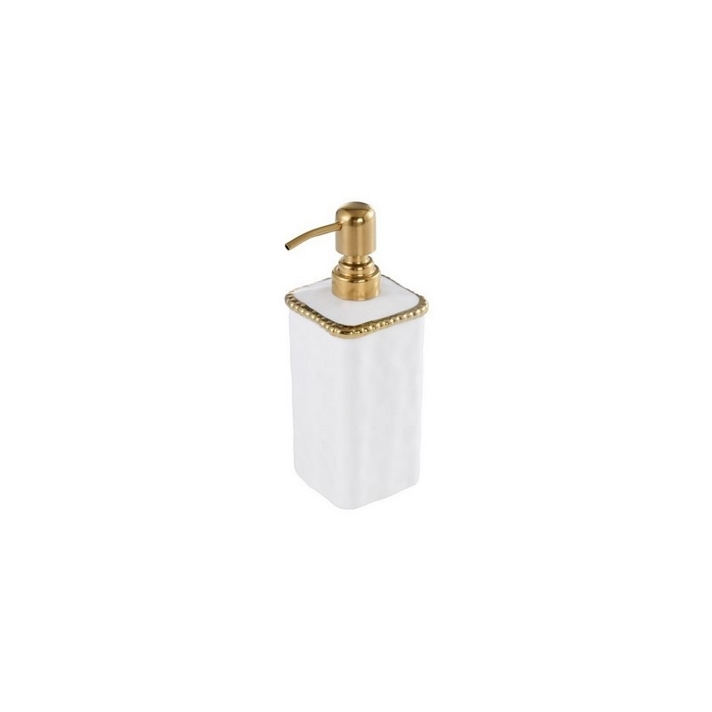 Distributeur à savon - 7,6x7,6x20,3cm - VANITY ACCESSORIES WITH GOLD BEADS