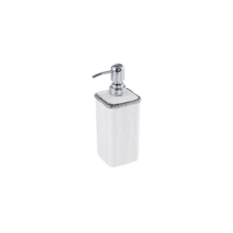 Distributeur à savon - 7,6x7,6x20,3cm - VANITY ACCESSORIES WITH SILVER BEADS