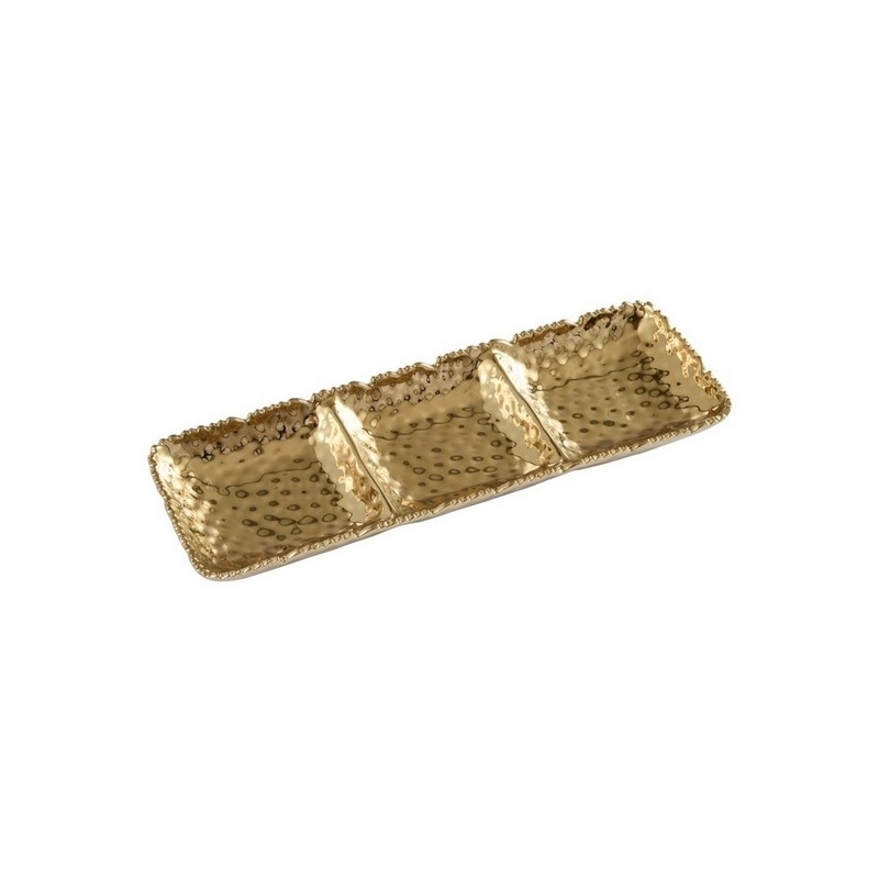 Plateau 3 sections - 39,4x14x3,8cm - GOLDEN MILLENNIUM