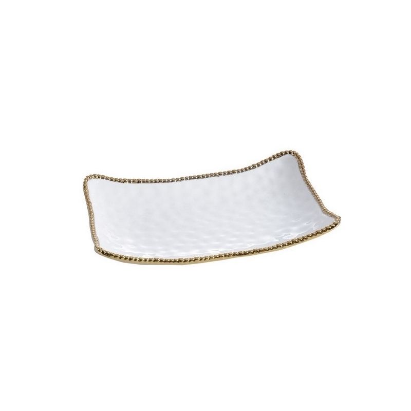 Plat de service rectangulaire - 45,7x30,5x7,6cm - GOLDEN SALERNO