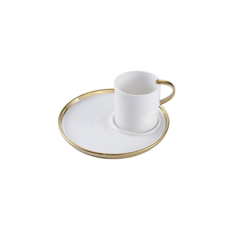 Tasse à Cappuccino et assiette - 19,7x19,7x10,2cm - FOR COFFEE LOVERS