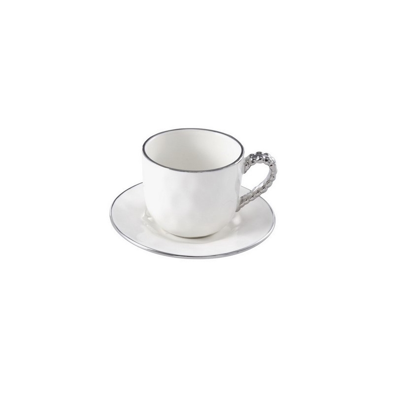 Tasse à Espresso et sous-tasse - 10,8x10,8x6,4cm - SALERNO