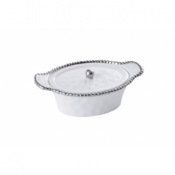 Casserole ovale couverte- 24,8x15,2x10,2cm -...