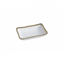 Plat rectangulaire - 17,8x10,8x3,2cm - GOLDEN...