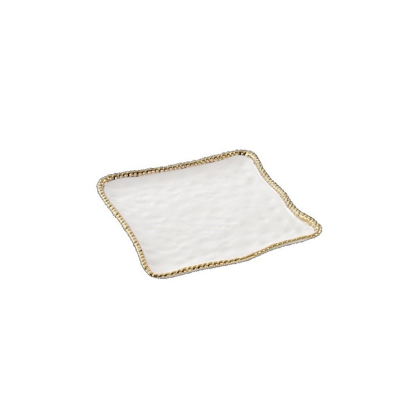 Plat de service carré - 27,9x27,9x2,5cm - GOLDEN SALERNO