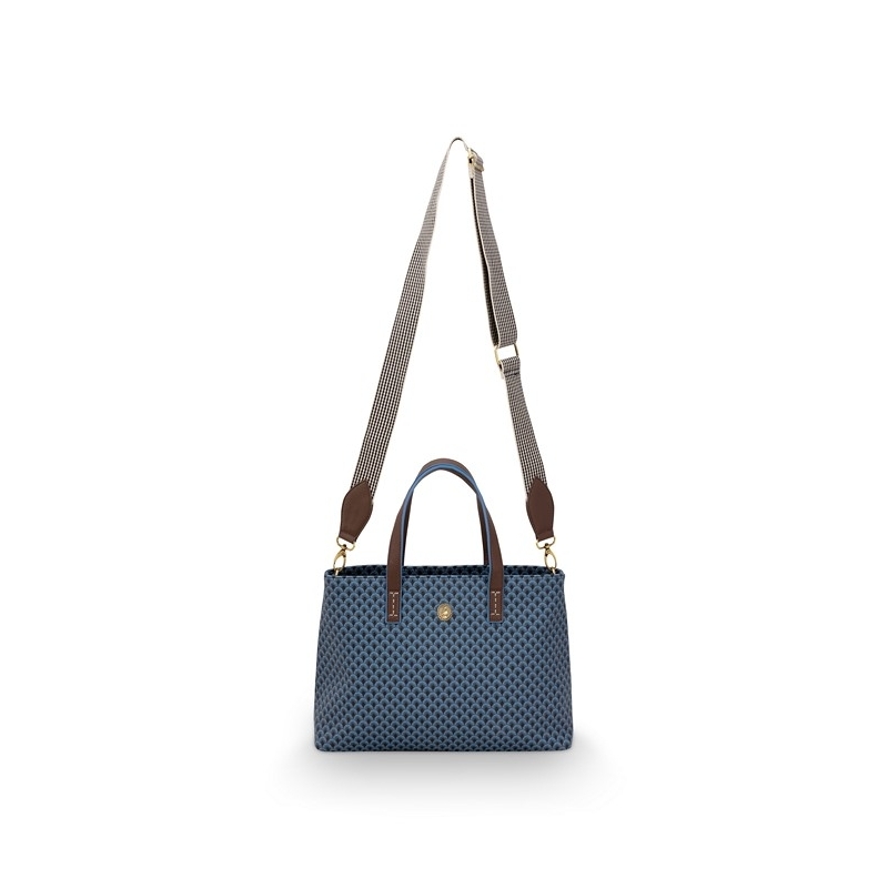 Sac Shopper - Suki - Bleu - 33/39x10x22cm