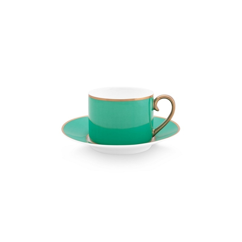 Paire tasse thé - Vert/Or - 220ml