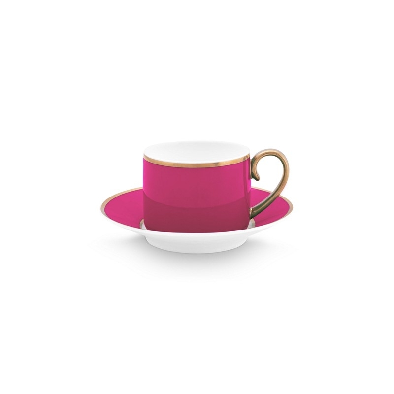 Paire tasse café - Rose/Or - 120ml