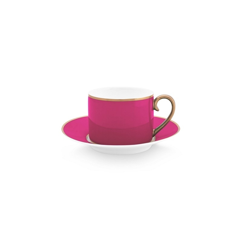 Paire tasse thé - Rose/Or - 220ml