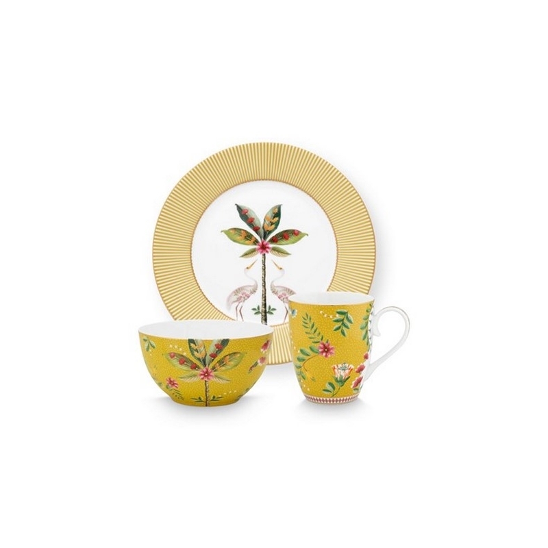 Coffret déjeuner - Jaune - 3pcs