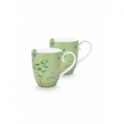 Coffret 2 mug XL Jolie Heron vert 450ml