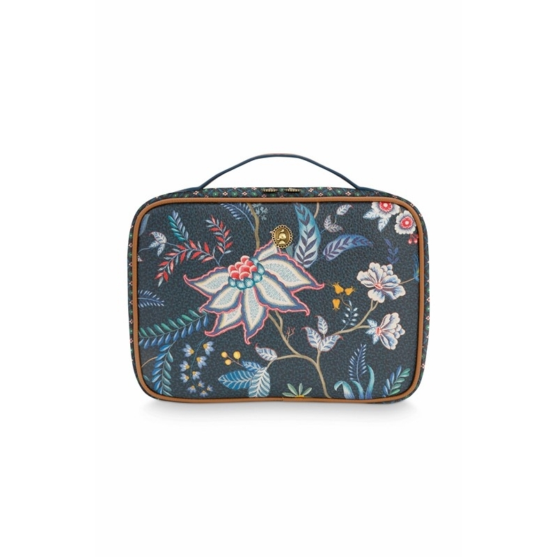 Trousse de toilette - Flower Festival - Bleu foncé - 27x19x10cm