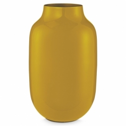 Mini vase métal ovale Jaune 14cm