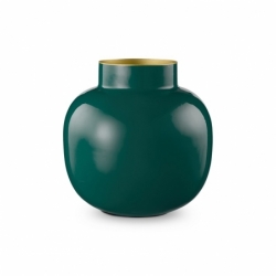 Vase métal rond Vert foncé - 25cm