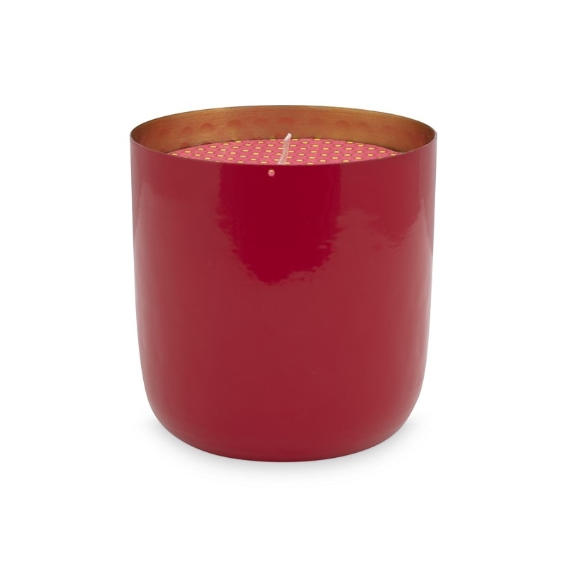 Bougie Blushing Birds en coupe Rouge dia - 9cm