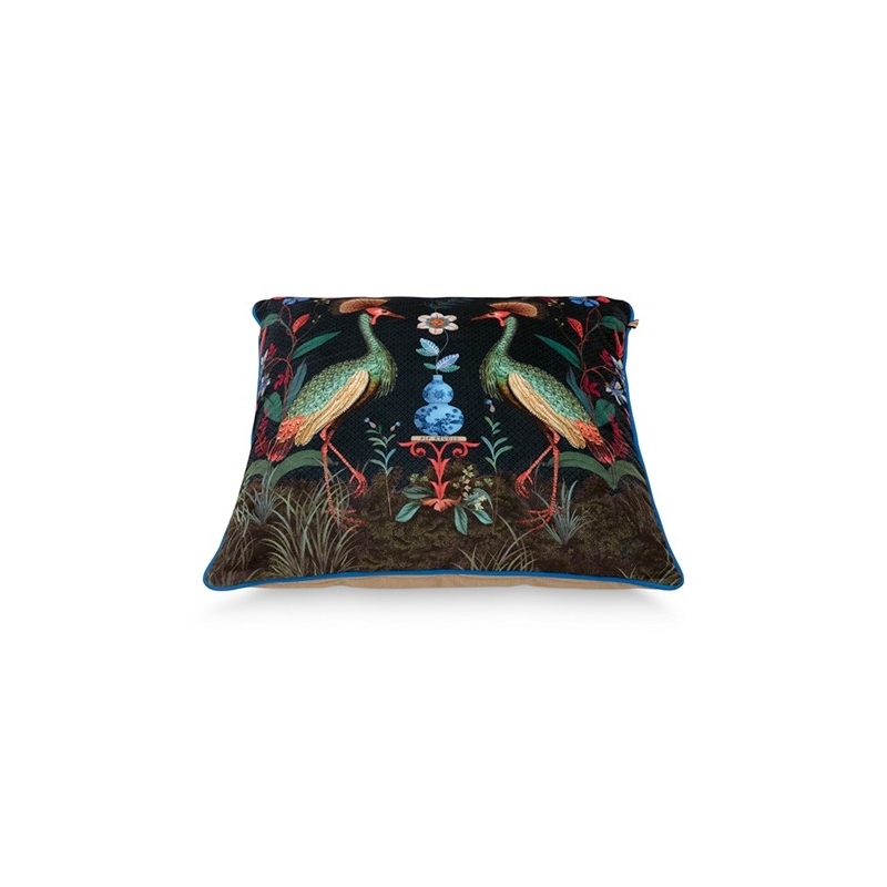 Coussin Flirting Birds - Bleu foncé - 60x60cm