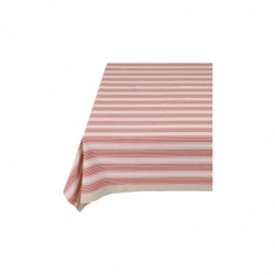 Nappe Blushing Birds Bande Rouge/Kaki - 150x250cm