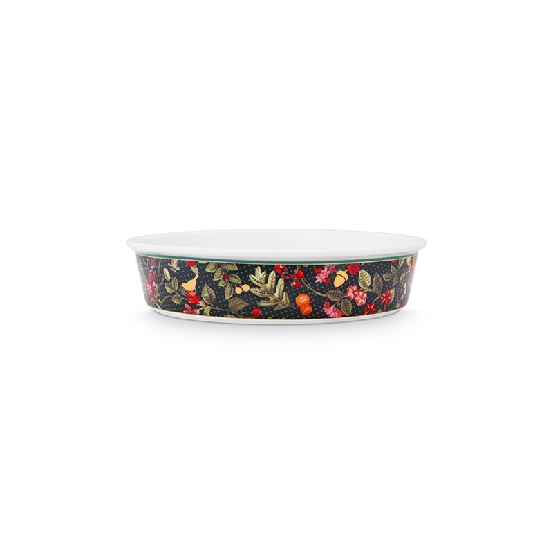 Plat de cuisson oval Winter Wonderland Bleu foncé - 25,5x5cm