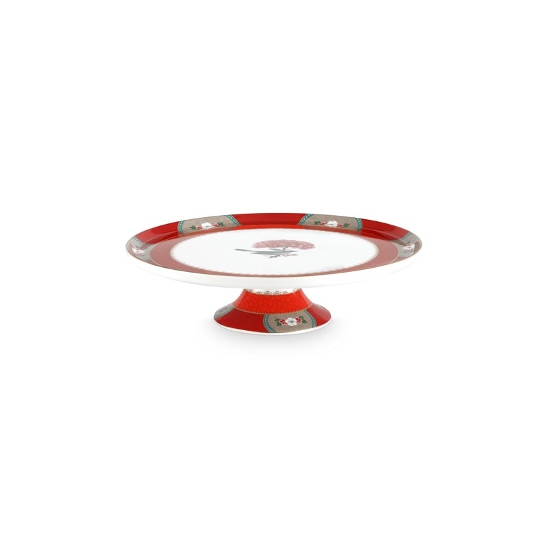 Plat gâteau Blushing Birds Rouge - 30,5cm