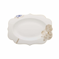 Plat de service ovale Royal Blanc - 40cm