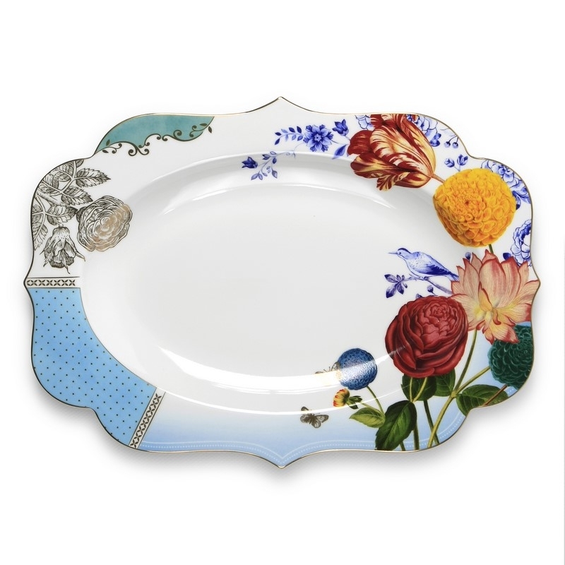 Plat de service ovale Royal Bleu - 40cm