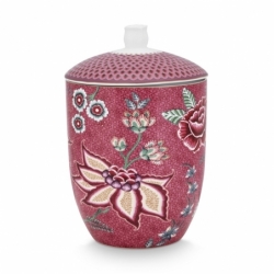 Bonbonnière design fleuri - 1,5L - Framboise