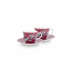 Coffret 2 Paire tasse café Flower Festival...