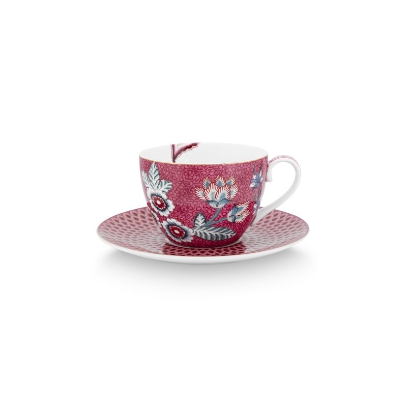 Paire tasse thé Flower Festival Framboise 280ml