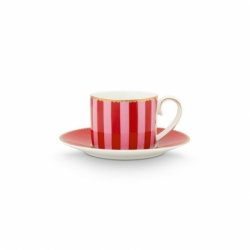 Paire tasse à café Love Birds - Rouge/Rose - 125ml