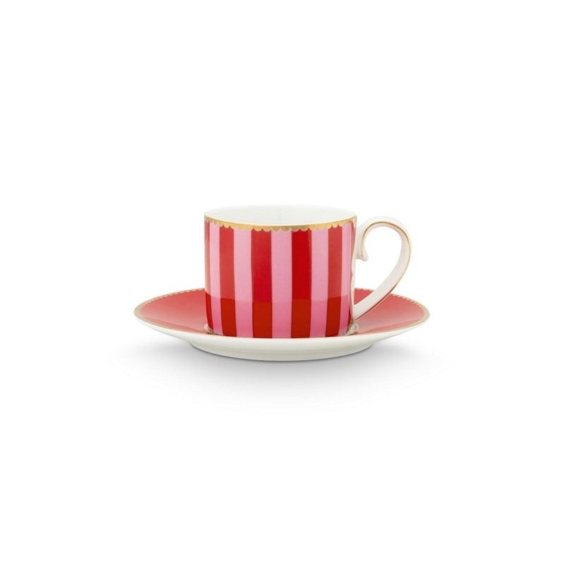 Paire tasse à café Love Birds - Rouge/Rose - 125ml