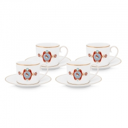 Coffret de 4 paire tasse à thé Love Birds -...