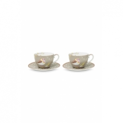 Coffret - 2 Paire tasse thé Early Bird Kaki -...