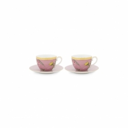 Coffret - 2 Paire tasse thé La Majorelle rose -...