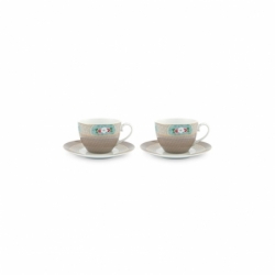 Coffret - 2 Paire tasse thé Blushing Birds Kaki...