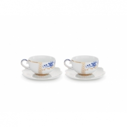 Coffret de 2 Paires tasse à café Royal Blanc -...