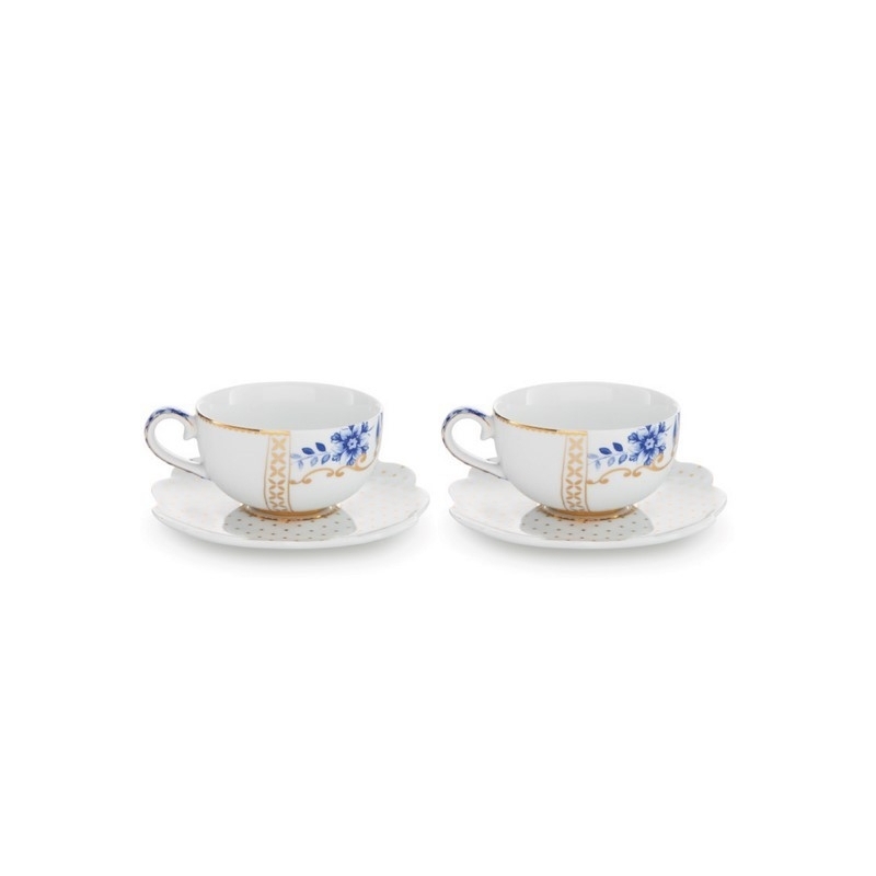 Coffret de 2 Paires tasse à café Royal Blanc - 125ml