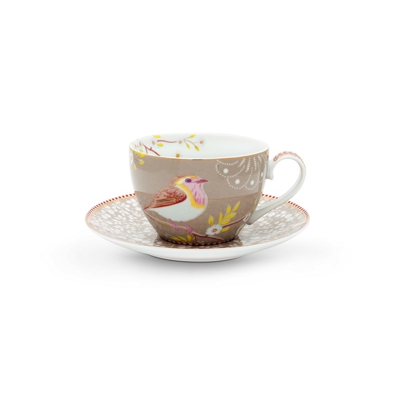 Paire tasse à thé Early Bird Kaki - 280ml