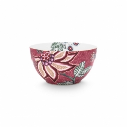 Bol design fleuri -15cm - Framboise