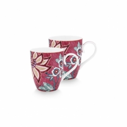 Coffret 2 Grand mug Flower Festival Framboise...