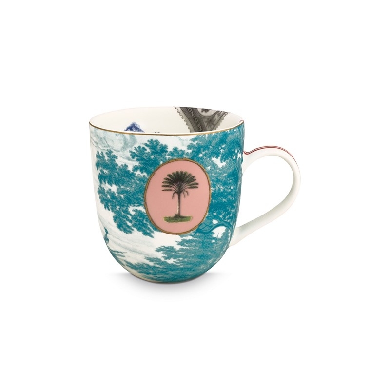 Grand mug vintage - Vert d'eau - 300 ml