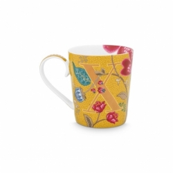 Mug Alphabet  "X" 350ml - Jaune